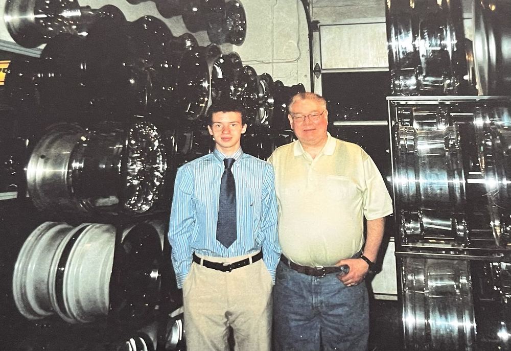 Founder with family, early years around wheels